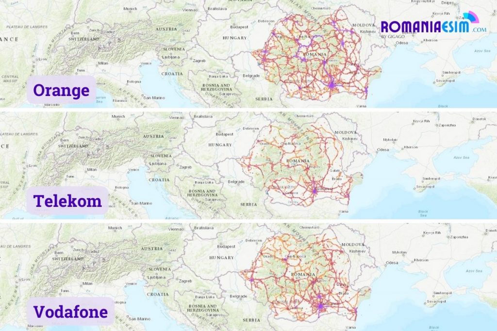 Romania Mobile Operators Coverage